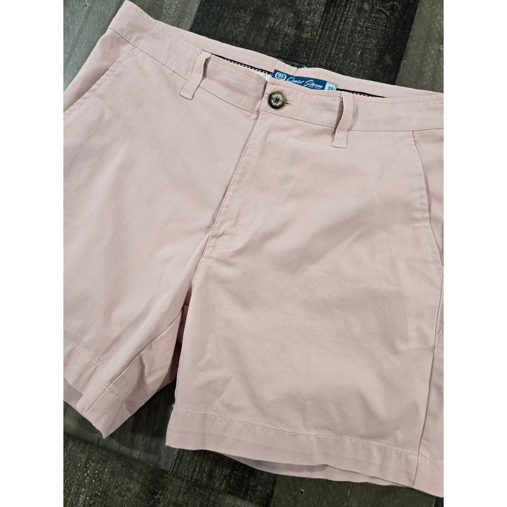 Quiet Storm Surf Shop Mens Chino Shorts Pink Size 29 Flat Front Casual Surf